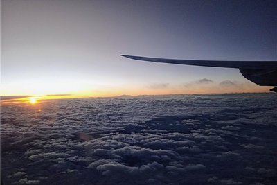 Der erste Blick ins neue Jahr zwischen Frankfurt und Buenos Aires 11.000 Metern Höhe. 