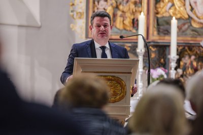 SPD-Politiker Hubertus Heil in der Lutherkirche.