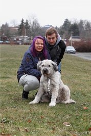 "Unser Willy hatte 1000 Schutzengel", sagt Frauchen Jennifer Köhler. Nachdem der kranke Streuner am Freitag auf der A 72 beidseitig für Stau gesorgt hatte, erholt er sich jetzt daheim.