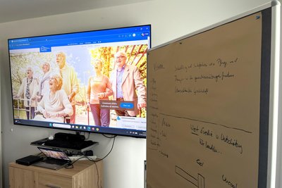 Ein Besprechungsraum im neuen Verwaltungsgebäude in Stein.