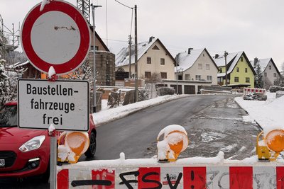 Die S 268 in Crottendorf soll am Freitag wieder für den Verkehr freigegeben werden.