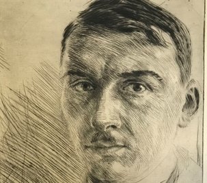 Leopold Wächtler hat das Selbstbildnis 1926 angefertigt.
