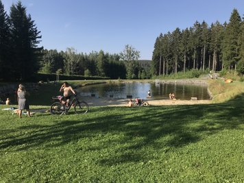 Der Mühlteich von Jahnsbach ist ein besonders idyllisches Plätzchen.