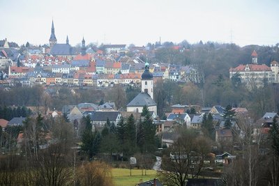 Blick auf Waldenburg. In einem Kanal an der Glauchauer Straße wurden Mörtel-Reste entdeckt. Foto: Kretschel/Archiv