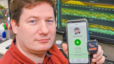 Offenbar ist Thomas Krause gesund: Seine Warnuhr hat zumindest keine verdächtig hohe Körpertemperatur gemessen, die über die dazu gehörende App als Infektionswarnung angezeigt werden müsste.