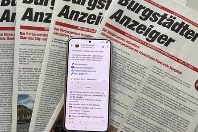 Burgstädter Anzeiger bekommt eine digitale Ergänzung via Whatsapp.