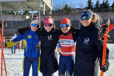 Leila-Michelle Kreißig, Britta Reichelt, Julia Schumann und Lilly Plenk (von links) gehörten in der AK 15 zu den Schnellsten.