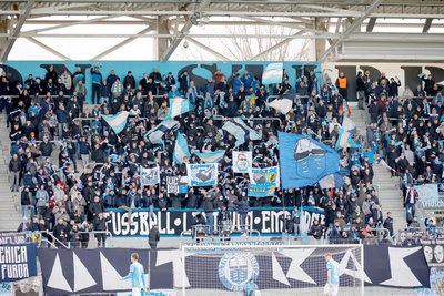 In der Südkurve fieberten die CFC-Fans mit.