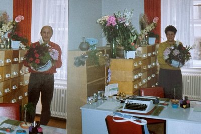 Martina und Siegfried Kanzler 1991 bei der Eröffnung der eigenen Praxis im ehemaligen Sozialamt.