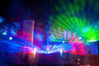 Beeindruckend: die Lasershow von Enrico Oswald.