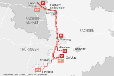 Glauchau und Plauen erhalten eine Direktverbindung nach Leipzig und Halle.
