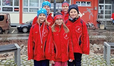 Stolzer TSV-Nachwuchs: Helene Brückner (von links), Constanze-Marie Mädler, Milana Arndt, Elias Wilke und Charlotte Sänger.