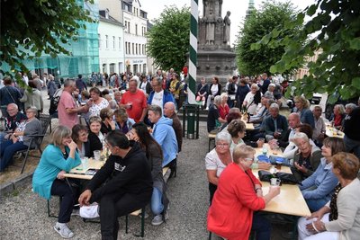 Die Adorfer Sommerabende erfreuen sich großer Beliebtheit. Das Foto entstand beim Konzert am 20. Juli.
