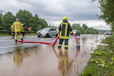 Die S293 unter Wasser.
