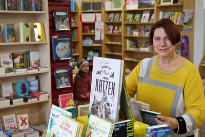 Buchhändlerin Silvia Hengmith aus Meerane hat sich für das Thalia-Modell entschieden.