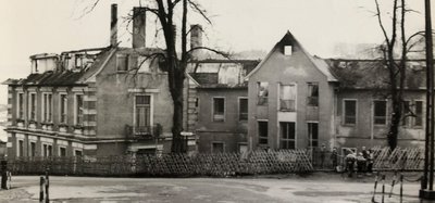 Der verheerende Großbrand 1971 zerstörte den Dachstuhl und die obere Etage. 