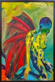 Angela Hampel eroberte mit ihren Arbeiten die alternative Kunstszene in Ost und West im Sturm, hier "Selbst mit Flügeln" von 1987/88.