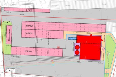 So sieht der Lageplan für das geplante Heizhaus in Raschau auf dem Papier aus.