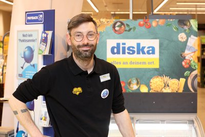 Oliver Munzert wirkte als Marktleiter an der Gestaltung des neuen Diska-Marktes mit.