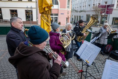 Der Posaunenchor der Johanniskirche unter Leitung von Heiko Brosig sorgte für musikalische Unterhaltung.