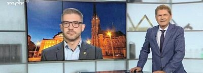Der Chemnitzer Polizeisprecher Andrzej Rydzik (links) zu Gast bei Kripo live. 