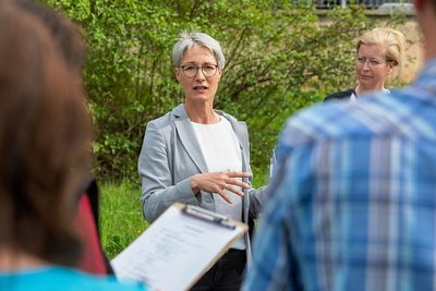 Birgit Winkler, Projektleiterin Städtebauförderung & Modellprojekt "Plauener Süden" der Stadtverwaltung, sucht derzeit verstärkt das Gespräch mit den Bewohnern des Mammengebietes. 