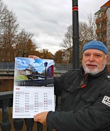 Stephan Kretzschmars Foto von der Brücke in der Jahnstraße ist im Monat Mai des Stadtkalenders zu sehen. 
