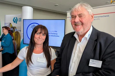 Anne D'Alessandro-Dupke und Hubert Böhme von der FPM waren zufrieden mit der Resonanz der Freiberger Messe Zim.