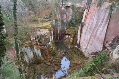 Blick in den Gleisbergbruch auf dem Rochlitzer Berg.