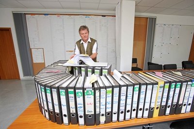 Im Juli 2013 präsentierte Kriminalhauptkommissar Jürgen Lorenz in Zwickauer die Akten zu den Ermittlungen. 