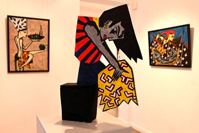 So hat sich „Die Wäscherin“ von Klaus Süß bereits in der Sonderausstellung im Gellert-Museum in Hainichen gezeigt.