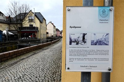 Die Spülgasse in Hainichen ist auch Teil des Entdeckerpfades durch die Stadt.