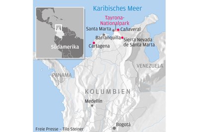 Der Tayrona-Nationalpark liegt im Norden Kolumbiens.