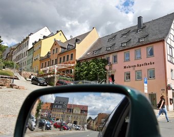 Der Hohenstein-Ernstthaler Altmarkt ist Teil eines der beiden Sanierungs- gebiete der Stadt.