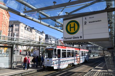 Straßenbahn-Haltestelle am Tunnel: Wird sich der Freistaat am PSB-Rettungspaket beteiligen?