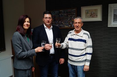 OB Thomas Hennig (Mitte) mit seinen Stellvertretern Judith Sandner und Gerhard Nöbel.
