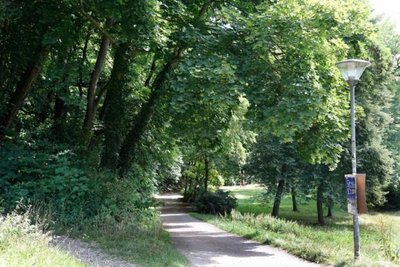 Tatort Stadtpark: An dieser Stelle wurde die 21-jährige Joggerin Mitte Juli überfallen.