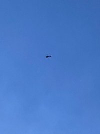 Die Bundespolizei hatte einen Hubschrauber im Einsatz.