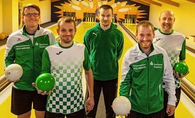 Das Team der SG Grün Weiß Mehltheuer: (von links) Andy Spranger, Thomas Großer, Alexander Kelz, Stefan Großer und Lutz Möckel.