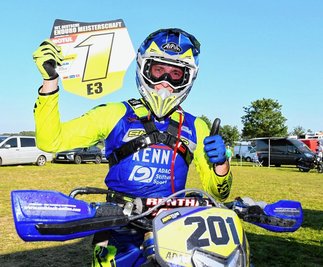 Vorzeitig am Ziel: Enduropilot Luca Fischeder ist Deutscher Meister der Klasse E3. 