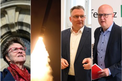 Dissens über US-Rakete „Tomahawk“: Sabine Zimmermann (BSW), Christian Hartmann (CDU, Mitte) und Henning Homann (SPD).