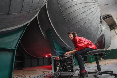 Katharina Bévand sorgte bei den Begehungen in der Brauerei mit ihrer Klanginstallation in den Bierkesseln für Aufsehen.