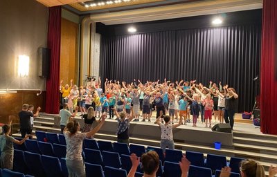 Im Kino Welttheater ging am Donnerstag die Generalprobe für den Tag der offenen Tür der Förderschule über die Bühne.