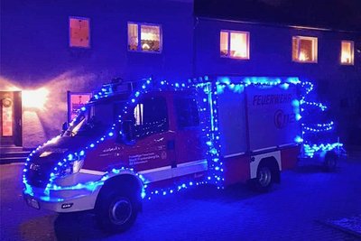 2021 drehte der Nikolausexpress erstmals seine Runden durch Dittersbach und sorgte für strahlende Kinderaugen.