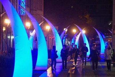 Hell und belebt: Auch so kann es in der Innenstadt aussehen wie im Herbst 2017 auf der Inneren Klosterstraße zur Kneipennacht und zum Festival of Sounds. 