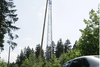 Ein Gittermast (Symbolfoto) ist im Wald zwischen Bobenneukirchen und Triebel aufgestellt worden.