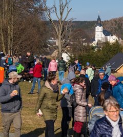 Tausende Menschen nutzten das Wochenende, um die Krokuswiesen in voller Blüte zu sehen. 