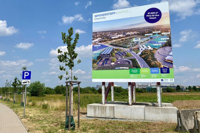 Auf dem Technologiecampus im Süden von Chemnitz soll das Wasserstoffzentrum entstehen.