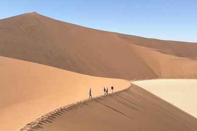 Dünenwanderung in Sossusvlei.