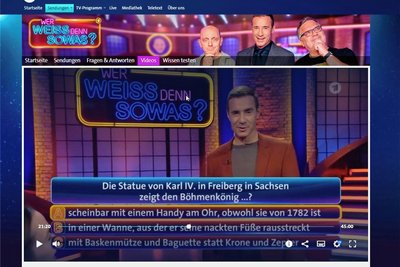 Kai Pflaume fragte am 27. Januar in der Sendung "Wer weiß denn sowas" nach der Statue in Freiberg. 